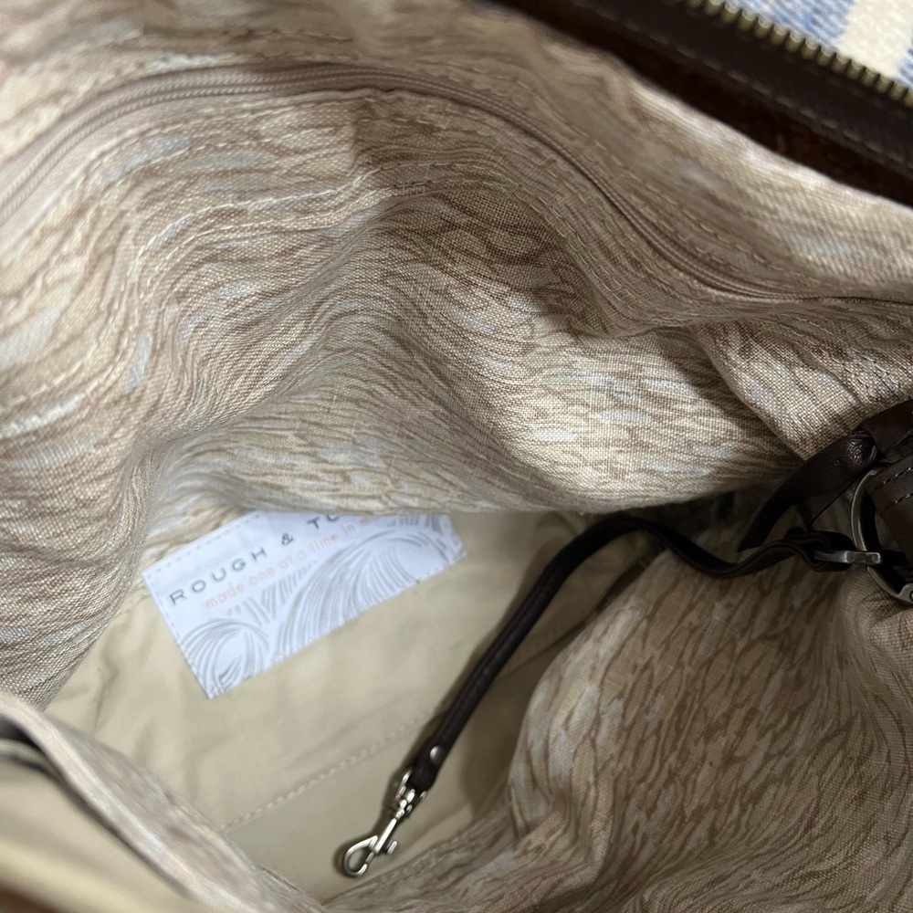 Rough & Tumble Custom Leather Purse, Vintage hobo OP Rustic Pecan, size medium - Picture 6 of 10